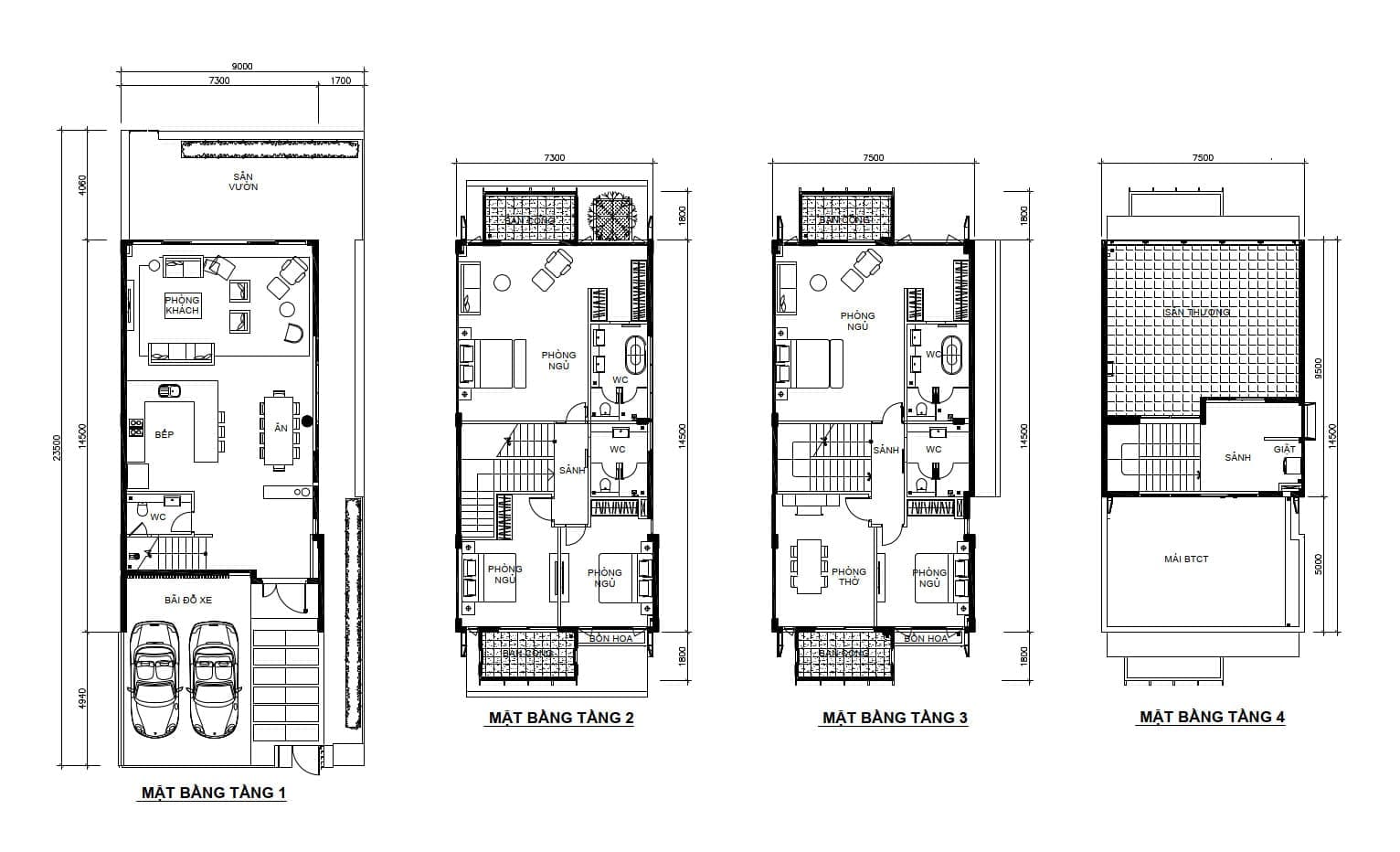 Layout thiết kế biệt thự Senturia An Phú Quận 2