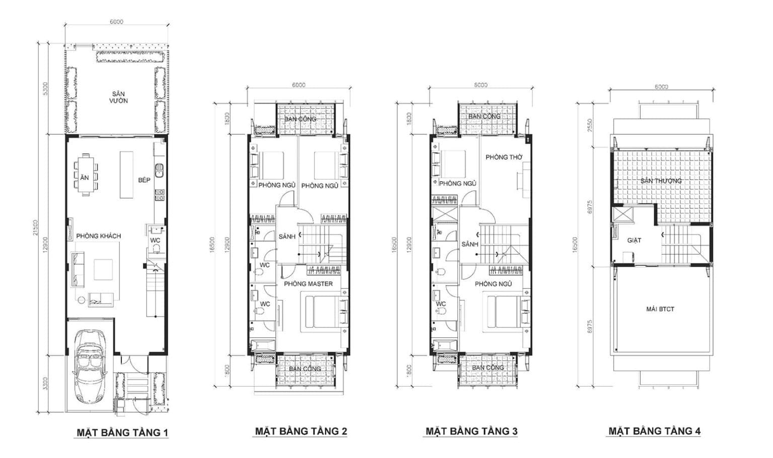 Layout thiết kế nhà phố liên kế Senturia An Phú TH4