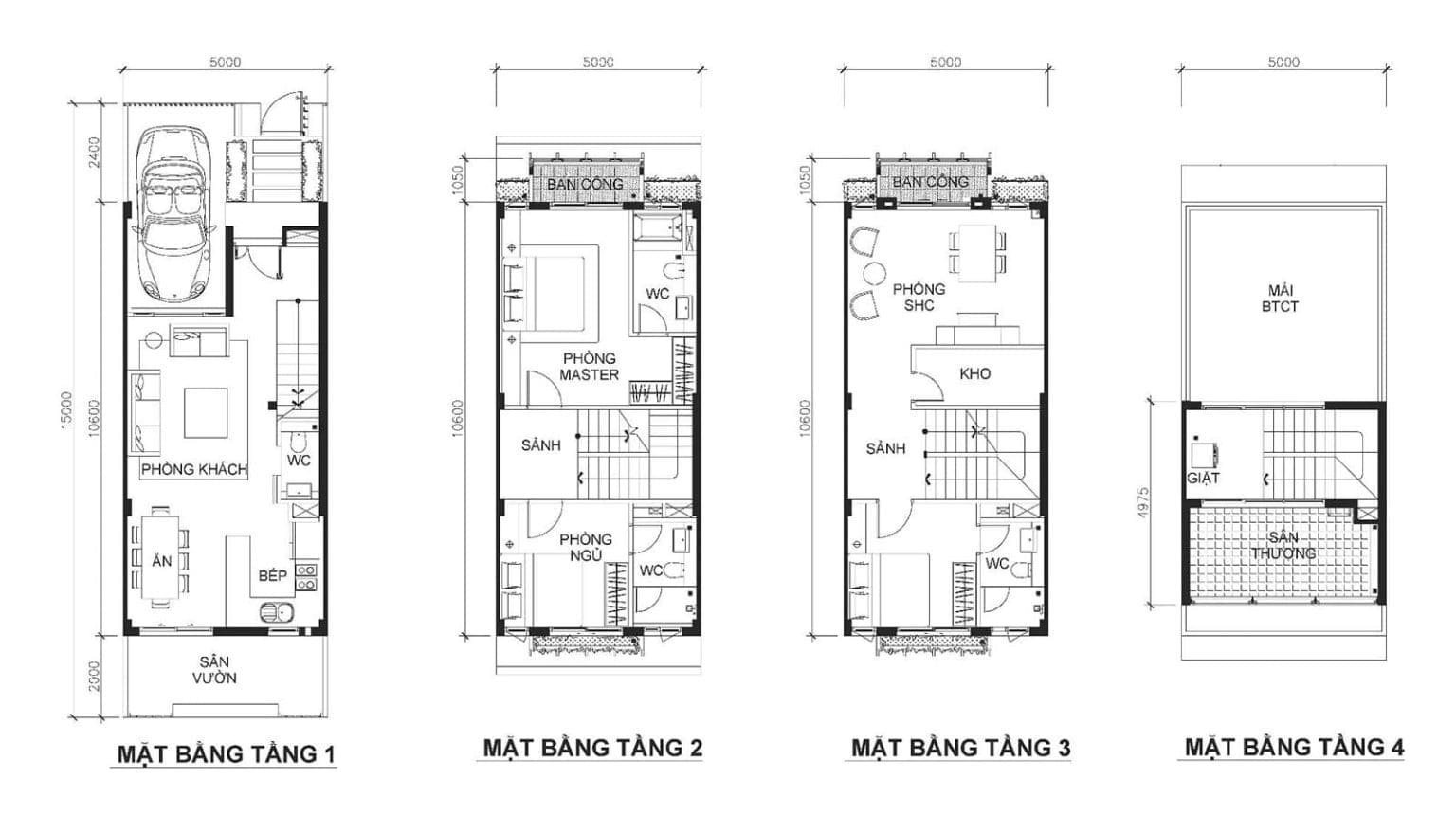 Layout thiết kế nhà phố liên kế Senturia An Phú TH1