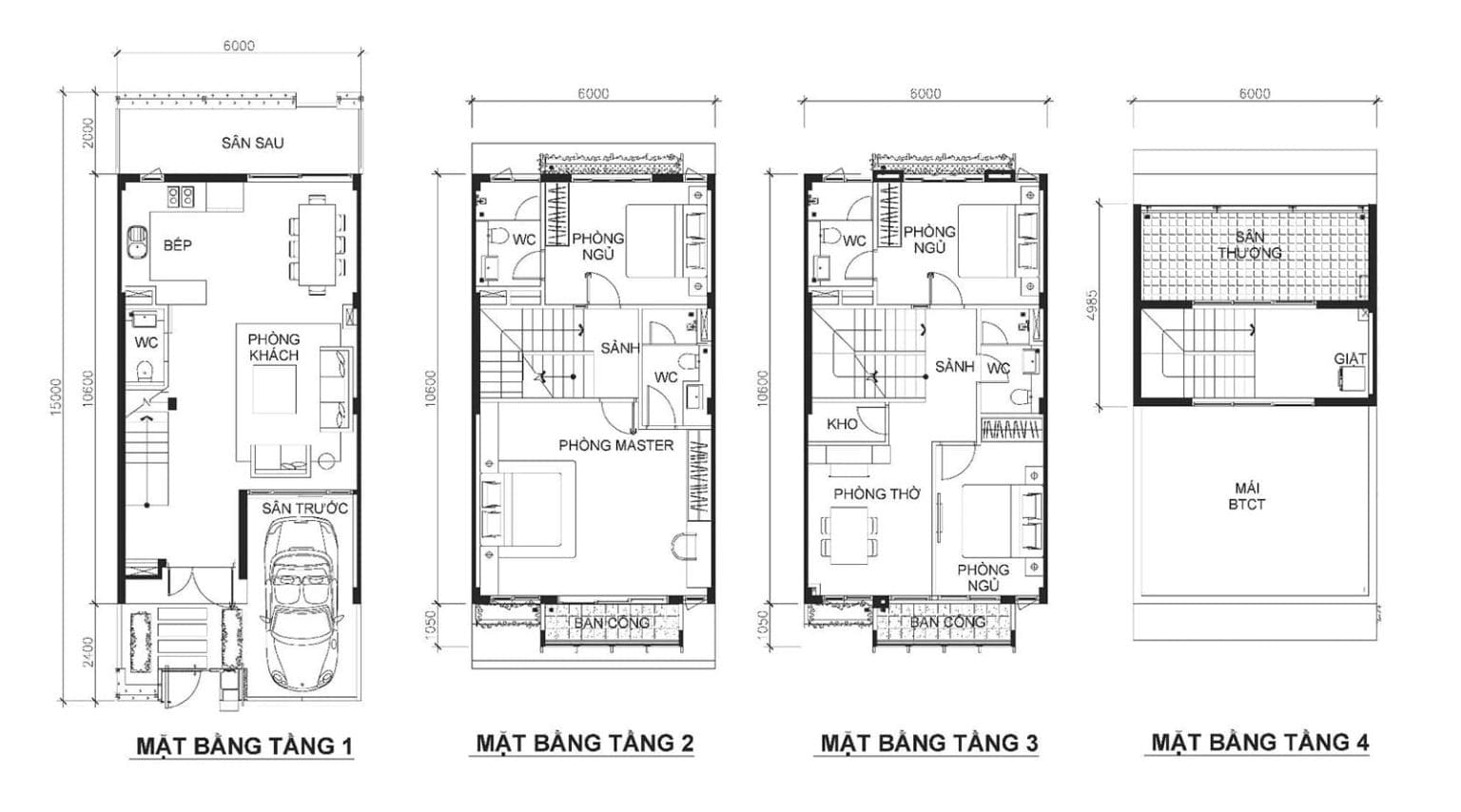 Layout thiết kế nhà phố liên kế Senturia An Phú TH2